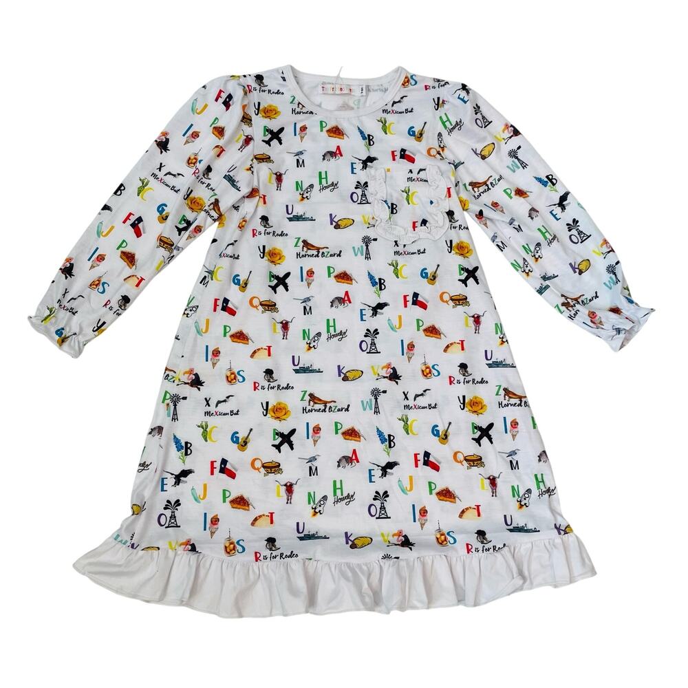 NWT The Printed Press 7-8T Texas ABC Dress